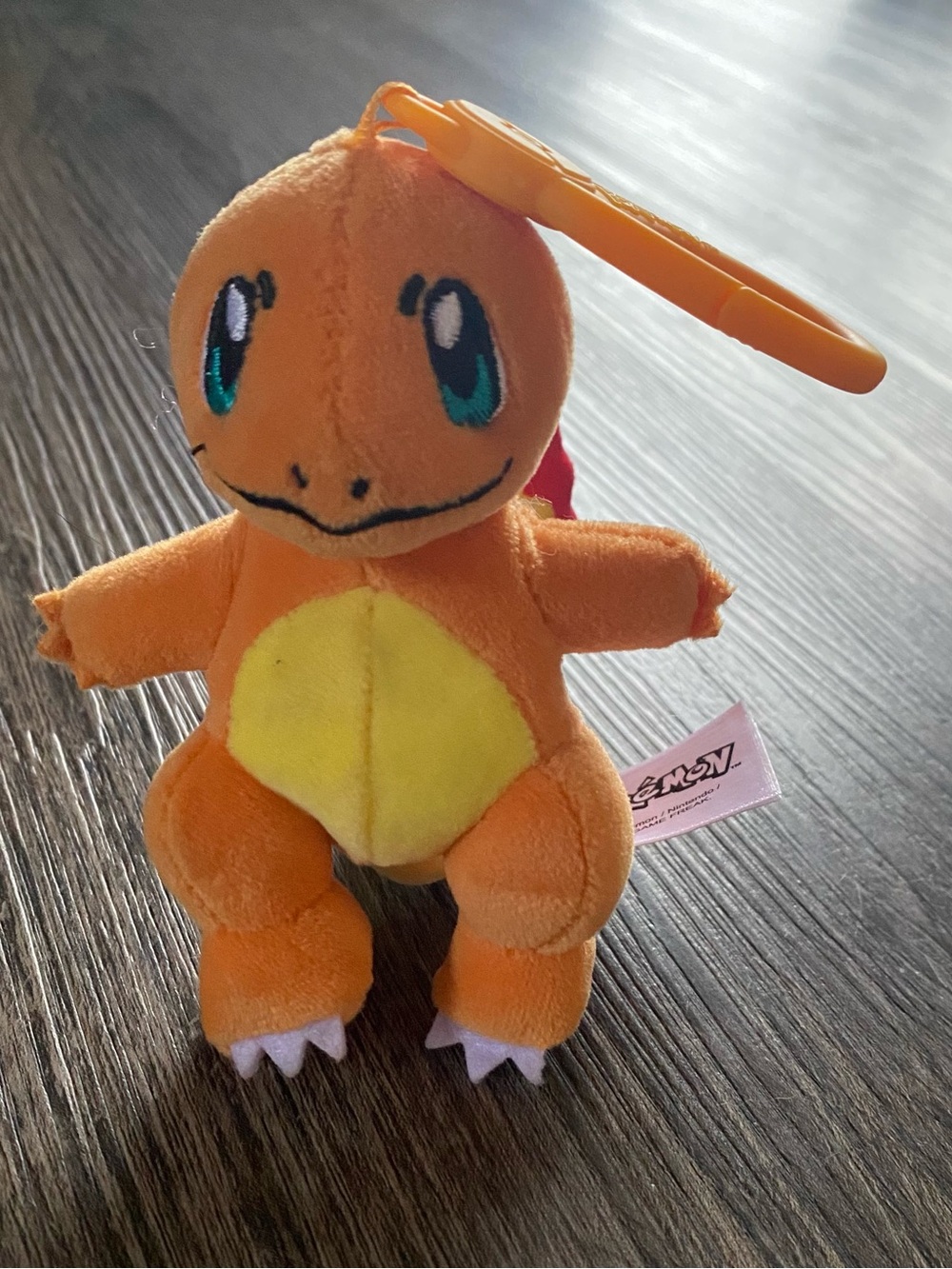 Pokemon Charmander Plush Keychain - Orange & Yellow